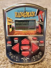 HANGMAN SILVER MILTON BRADLEY ELECTRONIC HANDHELD GAME TOY TRAVEL POCKET WORKS