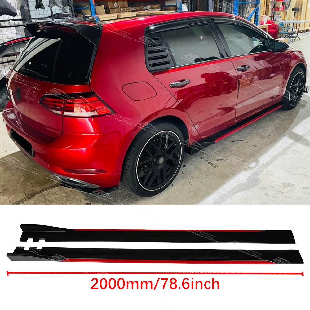 For Volkswagen Golf Polo GTI TSI Side Skirts Rocker Panel Spoiler