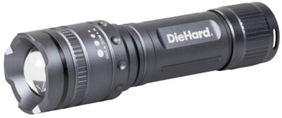 NEW DORCY DieHard 41-6122 Twist Focus Flashlight, Grey 1000 Lumens