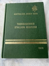 VINTAGE BOOK AUSTRALIAN JOCKEY CLUB THOROUGHBRED STALLION REGISTERED 1978 HORSE 