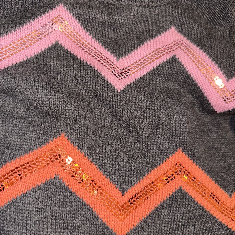 GYMBOREE СЕРЫЙ СВИТЕР ПЛАТЬЕ SS БЛЕСТКИ РОЗОВЫЙ AQUA ОРАНЖЕВЫЙ РАЗМЕР 7 - Изображение 3 из 4