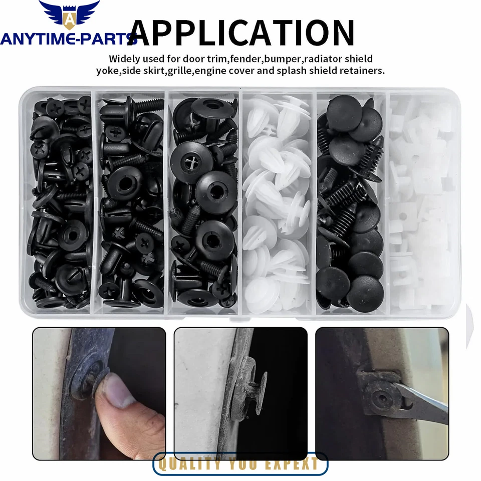 100x Para Hyundai Coche Fijación Sujetador Parachoques Guardabarros Forro Tipo Empuje Clip Retenedor Foto 2 de 4