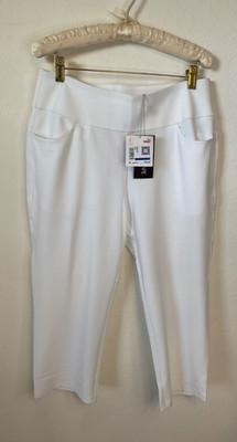 Puma Golf Women's Capri Pants Bright White Stretch Pwrshape Straight Leg  XL TG