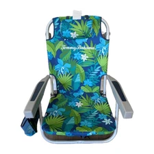 Tommy Bahama 5 Position Folding Backpack Beach Chair - Blue/Green Floral Print