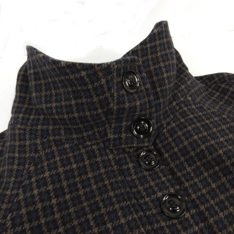 ZARA BASIC Jacket Stand Collar A-Line Wool Blend … - image 3