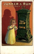 Cartolina d'artista pubblicitaria, Junker und Ruh, Karlsruhe, forno - 10941474