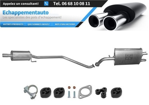 Pot d'échappement cat central Chevrolet Spark 2010 et silencieux arrière de rechange