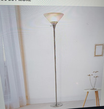 Torchiere Floor Lamp - Standing Bedroom Light with Sturdy Metal Base Lavish Home