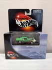 100% Hot Wheels 1969 Pro Street Camaro Drag Car Green With Flames Real Riders B2
