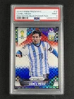 2014 Prizm FIFA World Cup Lionel Messi #12 Red White Blue Power Plaid PSA 9 MINT