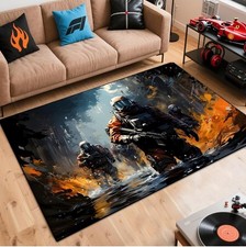 Gaming Area Rug Teen Boys Carpet, Colorful Gamepad 60" x 40" Shooting Game