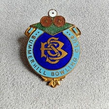 Summerhill Bowling Club - Enamel Pin Badge Bowls Sports UK