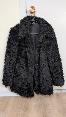 H&M Women's Divided Faux Fir Coat Size S