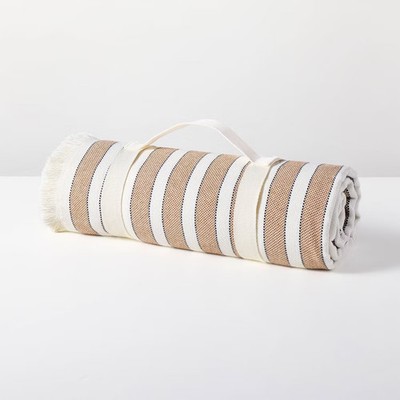 Striped Picnic Blanket Toffee/Sour Cream - Hearth & Hand with Magnolia