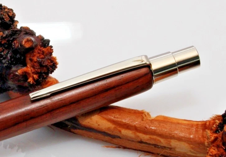 Schreibgerät Kugelschreiber Berlin Holz Cocobolo handgedrechselt Unikat - Bild 2 von 4