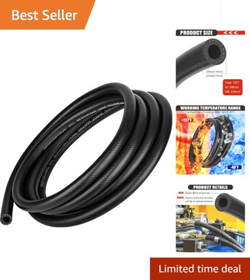 #ad 3 8 Inch ID NBR Fuel Line Hose 10FT High Pressure 300 PSI Performance $20.89