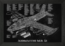 Aermacchi MB 326 poster arte da parete con cornice quadro stampa su tela