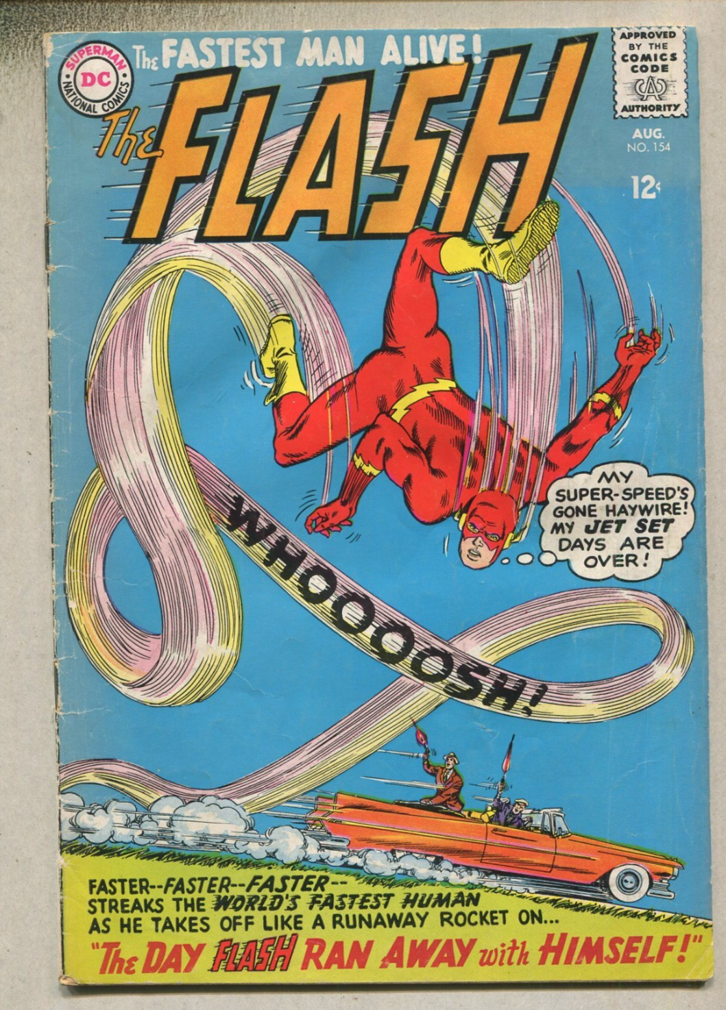 The Flash: #154 VG- The Day Flash Ran Away From Himself   DC Comics SA