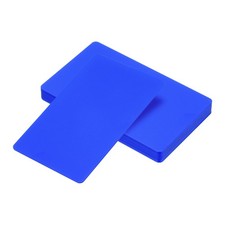 0.8mm Metal Business Cards, 12 Pack Laser Engraving Anodized Aluminum, Blue