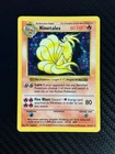 Pokemon Base Set Shadowless Holo Ninetales 12/102 DMG Card