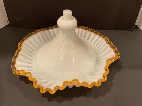 Fenton Gold Crest Large Epergne Bottom Only - for parts -