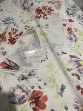 $790 D. Porthault France NWT (2) Queen Shams Print Loiuse 100% Cotton Sateen