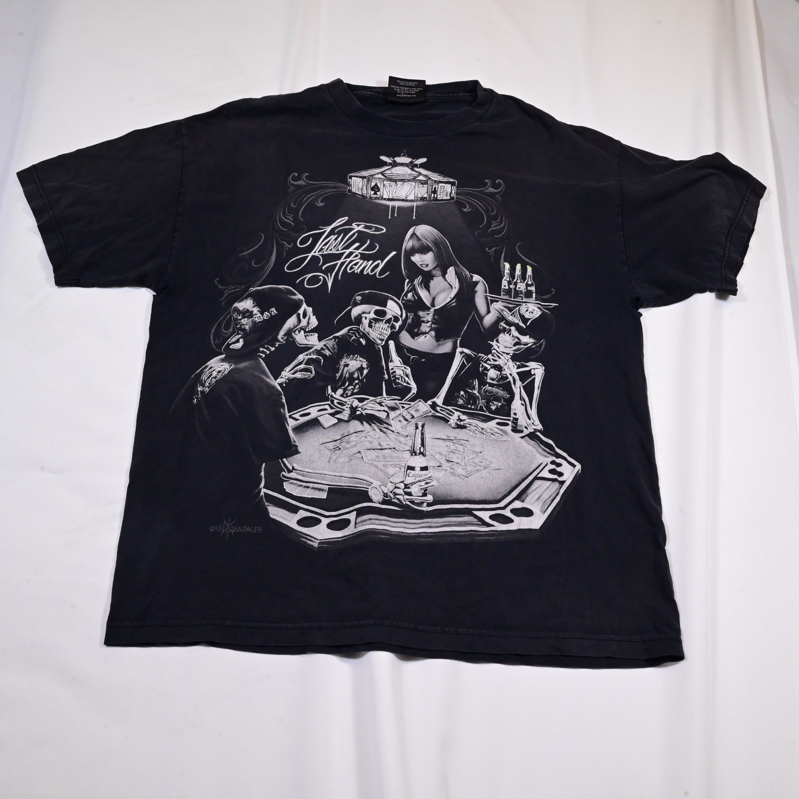 DGA Last Hand T-Shirt David Gonzalez Chicano Art XXL