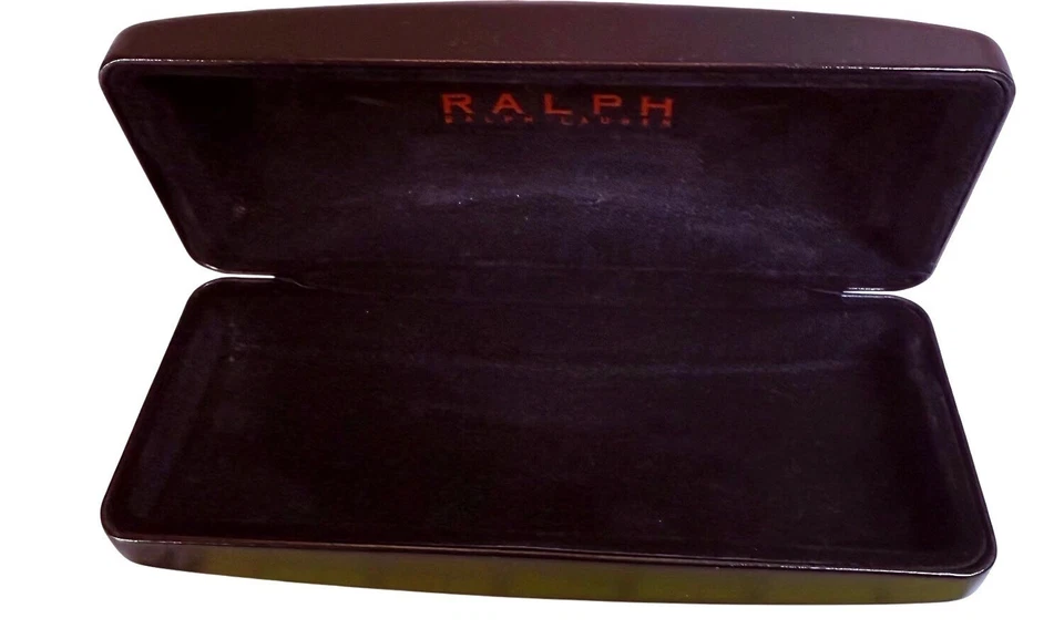 Ralph Lauren Cuero Marrón Gafas Gafas Gafas Estuche Rígido Con Interior Suave Foto 3 de 4