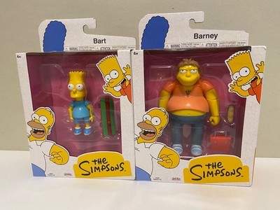 JAKKS Pacific The Simpsons Bart mit Skateboard und Barney Neu Ovp