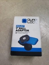 Quad Lock 1” Ball Lever Adapter Mount - Black/Blue