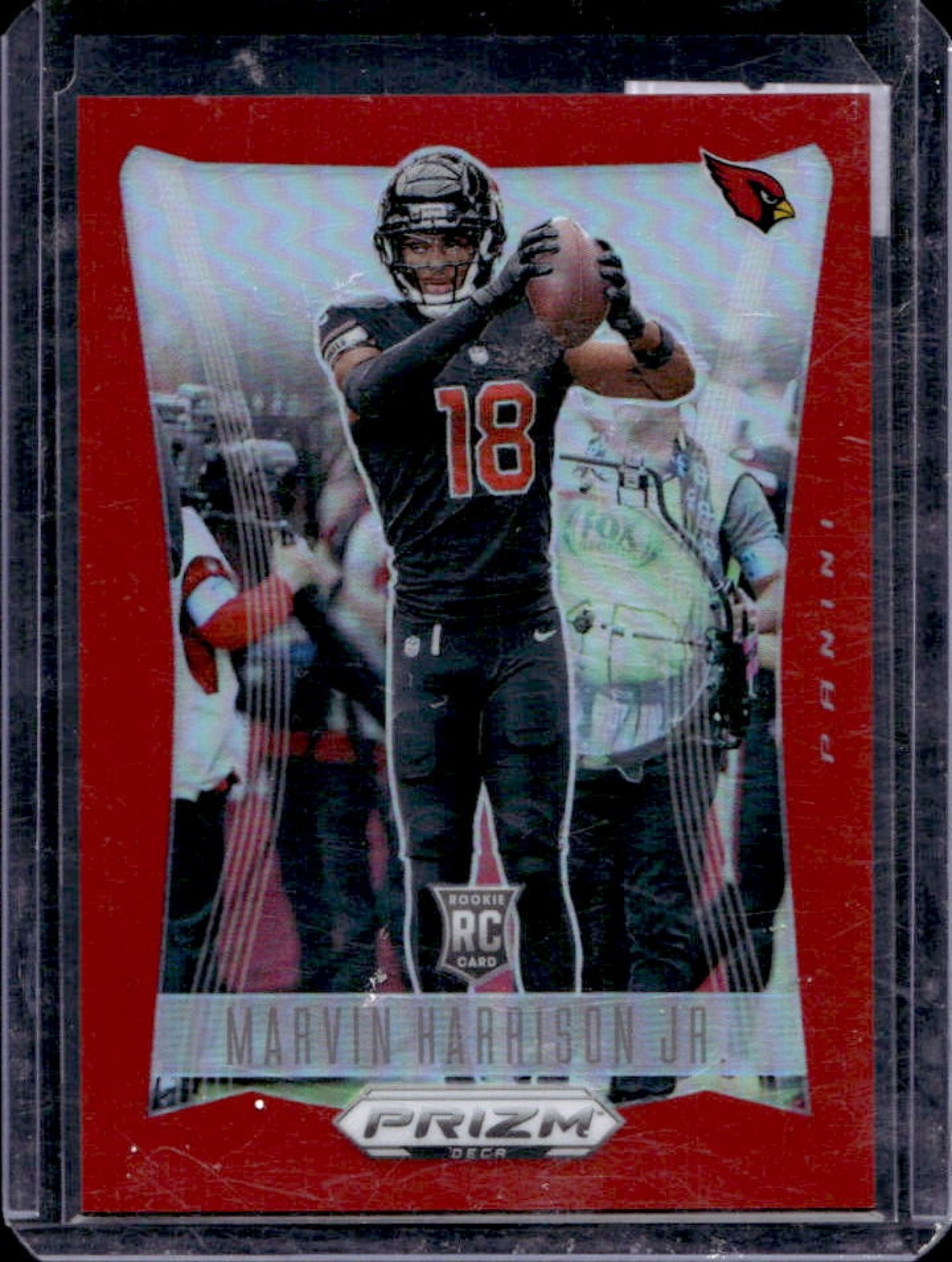 2024 Prizm Deca Marvin Harrison Jr. RC Red Rookie #135/199 Cardinals