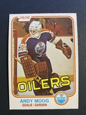 1981-82 O-Pee-Chee Hockey Andy Moog Oilers Rookie Card #120 (b)