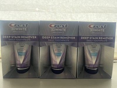 3  Crest 3D White Brilliance Deep Stain Remover Fluoride Toothpaste 
