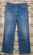 True Vintage 80s Men's Levi's Orange Tab 517 Blue Denim Boot Cut Jeans 36 x 29