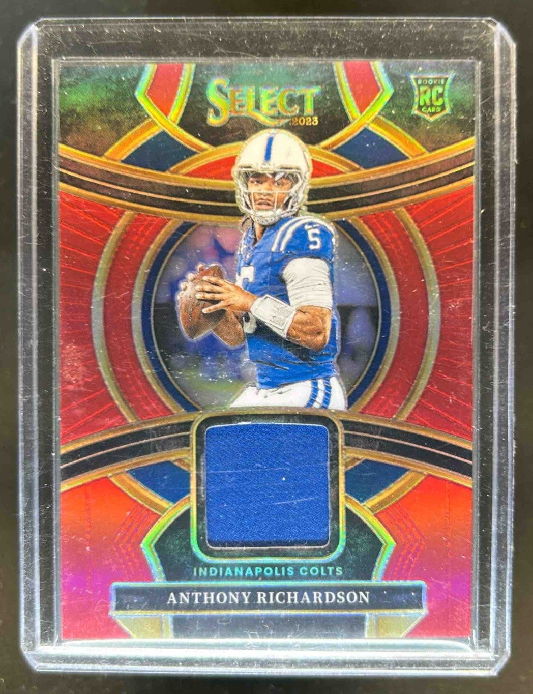 Anthony Richardson Panini Select Rookie Swatches #RSWARI Red Prizm