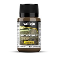 (132,25€/L) Vallejo Weathering Effects Splash Mud European 73801, 40Ml