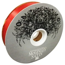 McGinley Mills 1-5/16" Acetate Red Satin Ribbon 100 Yards (33mm x 91.4M) dented