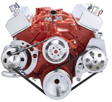 Sbc Serpentine Pulley Conversion Kit Power Steering 350 400 Chevy Small Block