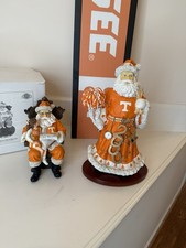 University of Tennessee Collectibles. Lot of 2 Santa's. Christmas decor