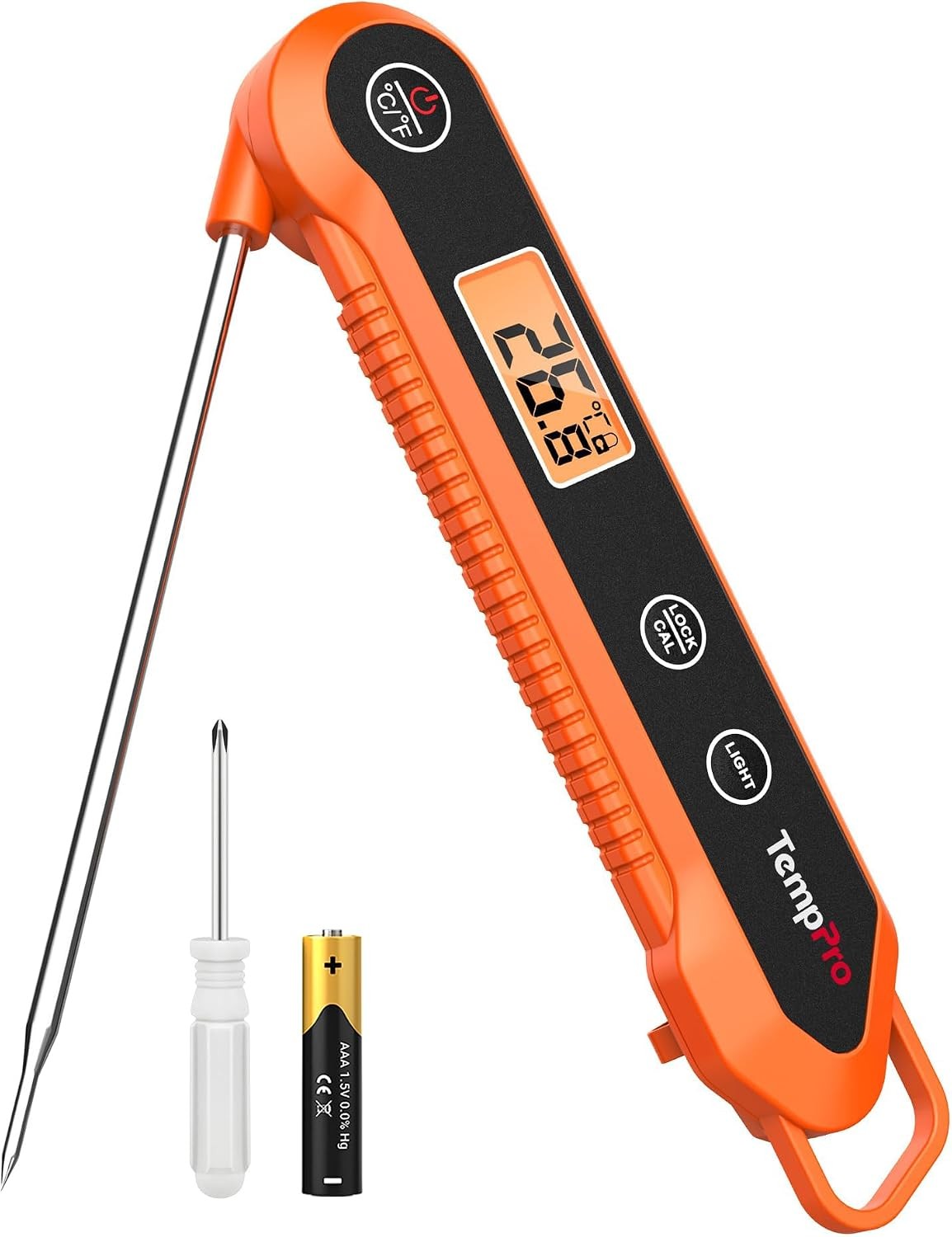 Digital Meat Thermometer IPX6 Waterproof Foldable Probe BBQ Food Thermometer - Image 2