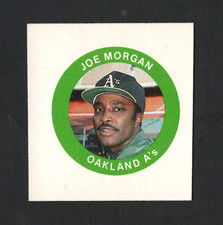 1984 Fun Foods Buttons Cardboard Proof Joe Morgan – Oakland Athletics  A2805