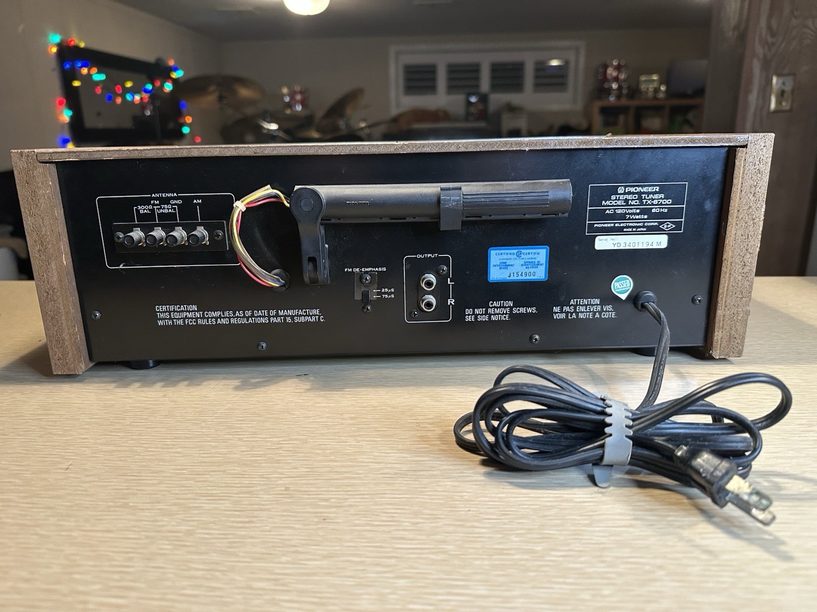 Vintage Pioneer TX-6700 AM/FM Stereo Tuner Wood Silver - *Serviced* Beauty!🎶