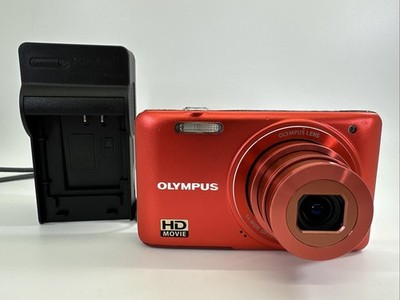 Olympus VG-160 Digital Compact Camera 5x Wide Optical Zoom Red