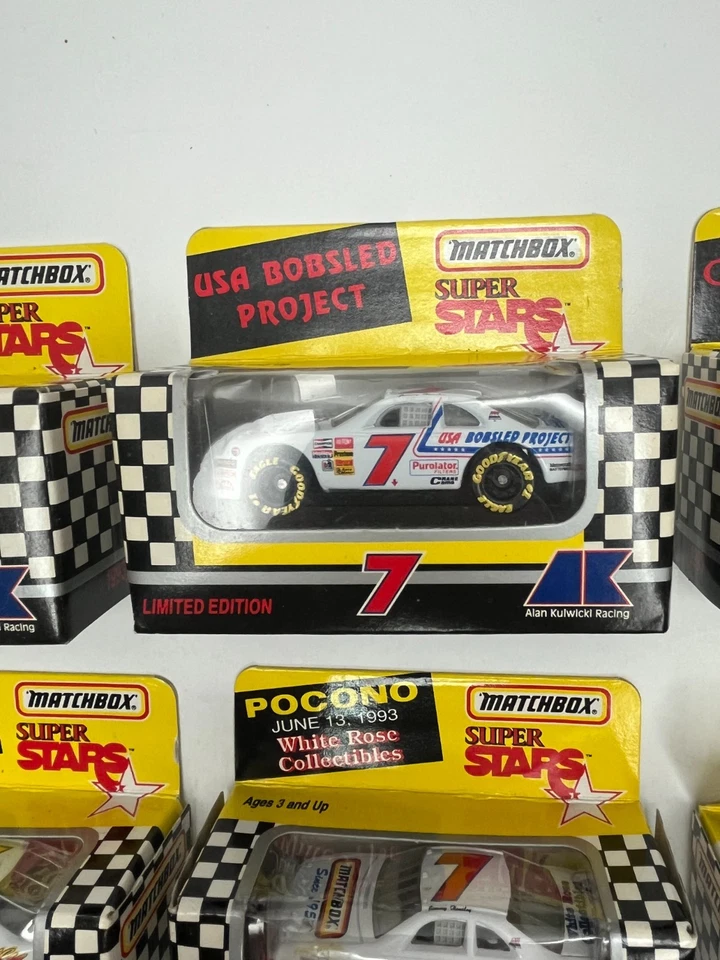 MATCHBOX SUPERSTARS LOT OF 9 NASCAR 1/64 SCALE RACE CARS NEW MOC - Image 3 of 4