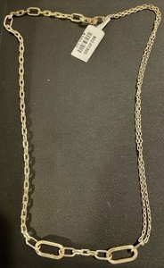 Authentic AUTHENTIC PANDORA ME Gold Plated Double Link Chain Necklace 17.7in MET ALE