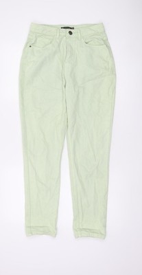 I Saw It First Damen grüne Mom Jeans Größe 10 Baumwolle hoher Bund