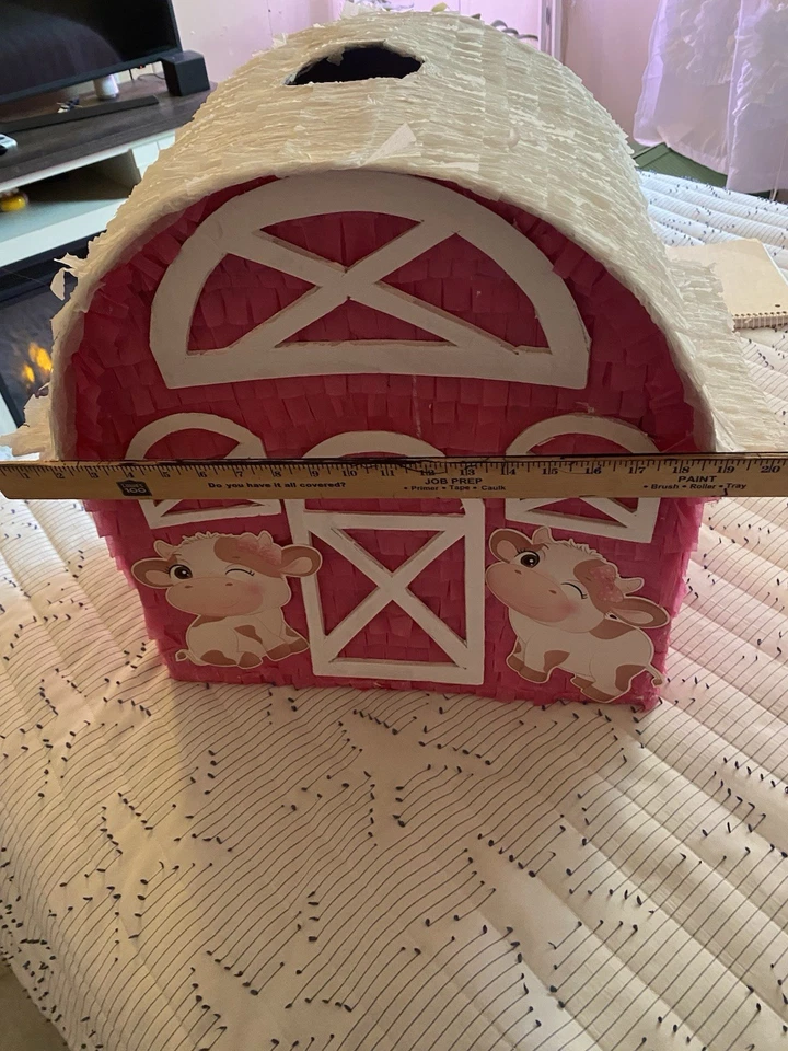 Piñata de corral grande, suministros para fiestas de cumpleaños de animales de granja, 18 x 21,5 x 13 pulgadas Foto 2 de 4