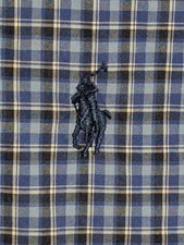 Mens Polo Ralph Lauren Short Sleeve Plaid Button Up Shirt Classic Fit Size XL
