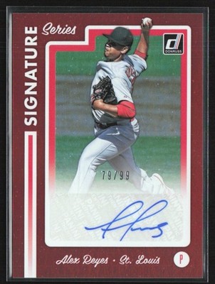 Alex Reyes 2017 Donruss Signature Series Red Auto /99 #SS-AR St. Louis Cardinals