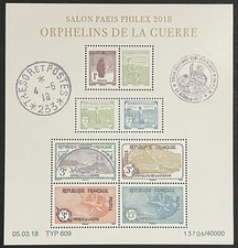 Timbre Bloc N°F5226, Orphelins de la Guerre, Paris Philex 2016, neuf **, TB/RR